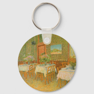 Insida i en restaurang av Vincent van Gogh Nyckelring
