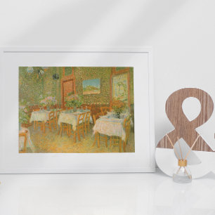 Insida i en restaurang av Vincent van Gogh Poster