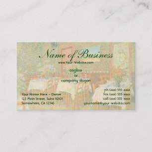 Insida i en restaurang av Vincent van Gogh Visitkort