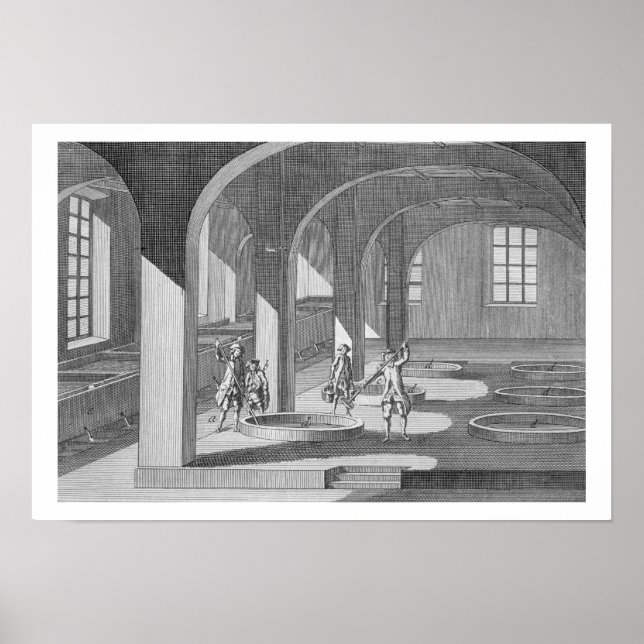 Insida i en soap-fabrik, illustration för en en poster (Framsidan)