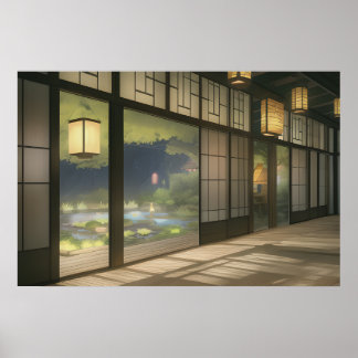 Insida i ett mysigt hus poster