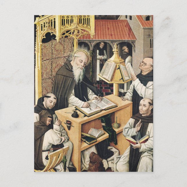 Insida i ett Scriptorium, Segovia-skolan Vykort (Framsida)