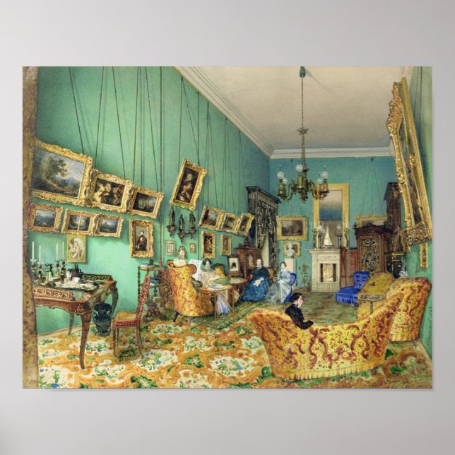 Insida i ett vardagsrum, 1847 poster (Framsidan)