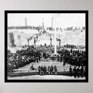 Insida i Fort Sumter vid Charleston Harbour 1865 Poster