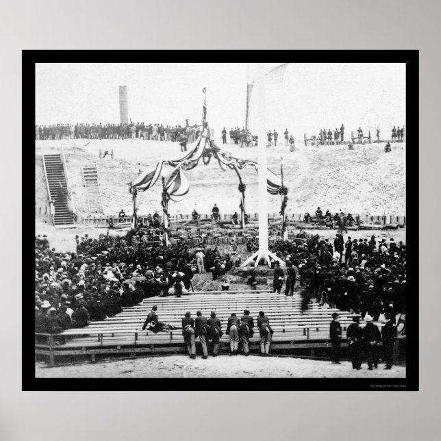 Insida i Fort Sumter vid Charleston Harbour 1865 Poster (Framsidan)