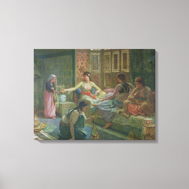 Insida i Harem, 1865 Canvastryck (Framsida)