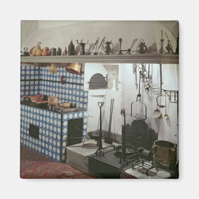 Insida i köket på hotell de Cabris Magnet (Framsidan)