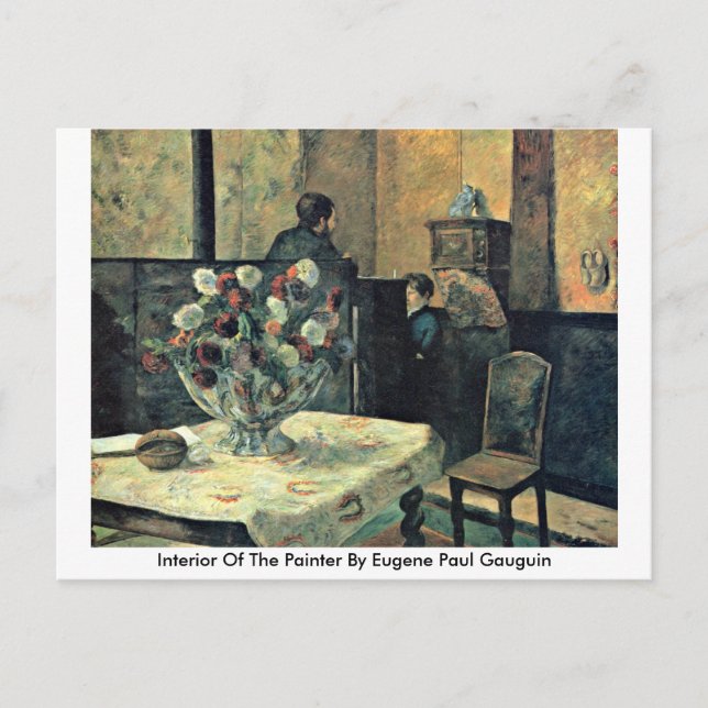 Insida i målaren av Eugene Paul Gauguin Vykort (Framsida)