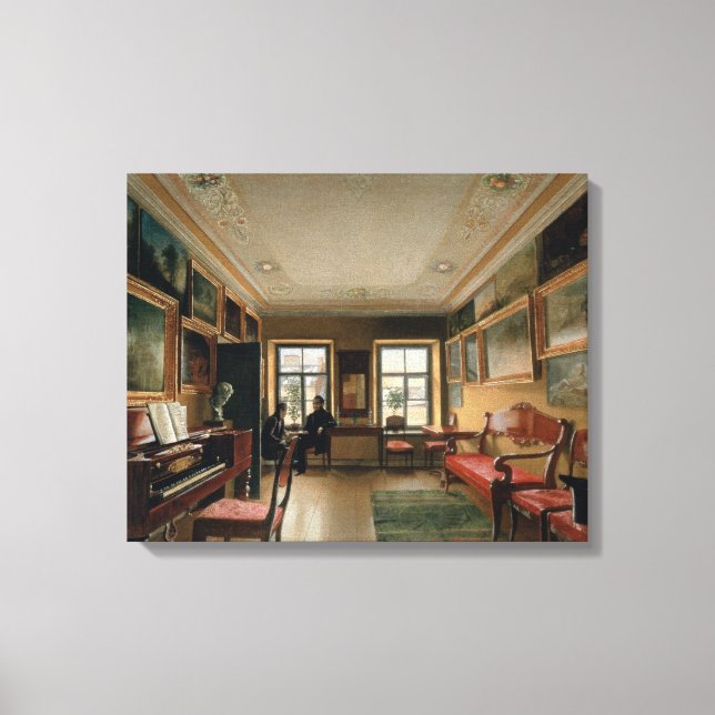 Insida i Manor House, 1830-talet Canvastryck (Framsida)