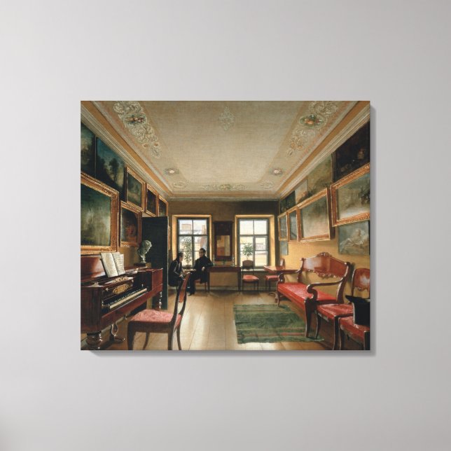 Insida i Manor House, 1830-talet Canvastryck (Framsida)