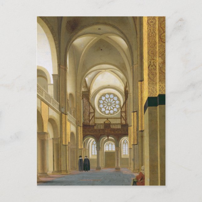 Insida i Marienkirche i Utrecht, 1638 Vykort (Framsida)