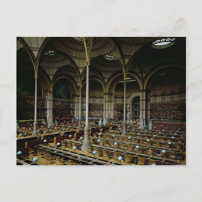 Insida i Salle des Imprimes, 1868 Vykort (Framsida)