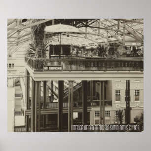 Insida i San Francisco Sutro Baths 1908 Poster