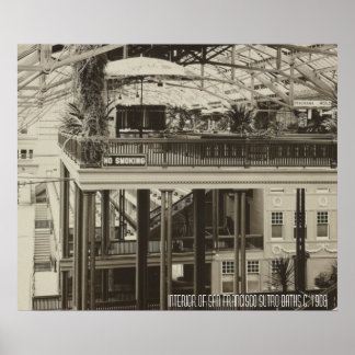 Insida i San Francisco Sutro Baths 1908 Poster