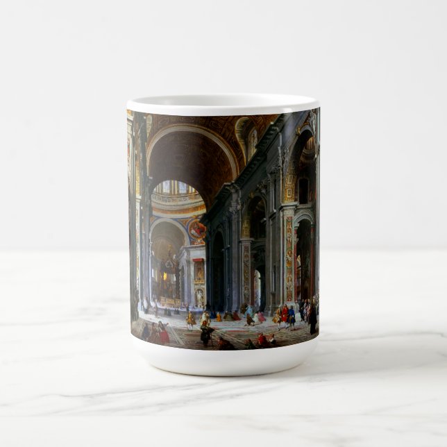 Insida i St Peter's Basilica, Rom Kaffemugg (Center)