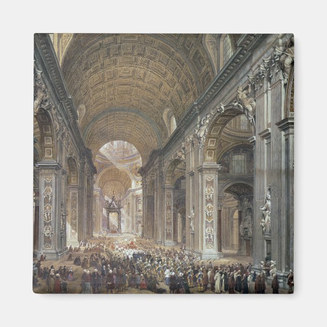 Insida i St. Peter's, Rom, 1867 Magnet (Framsidan)