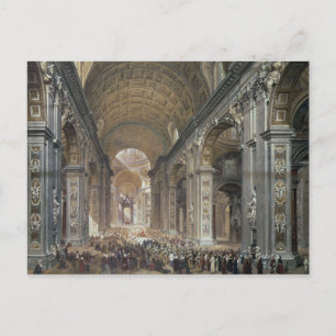 Insida i St. Peter's, Rom, 1867 Vykort