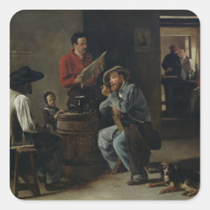 Insida i Tavern, 1859 Fyrkantigt Klistermärke