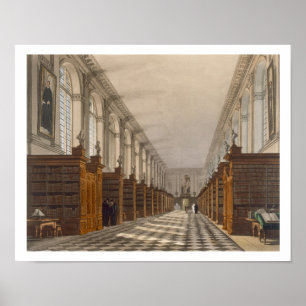 Insida i Trinity College Bibliotek, Cambridge, för Poster