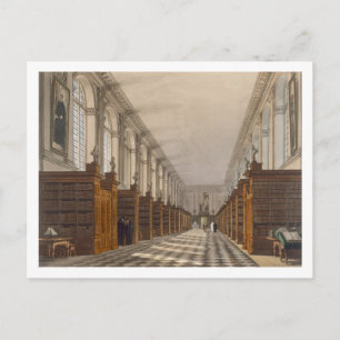 Insida i Trinity College Bibliotek, Cambridge, för Vykort