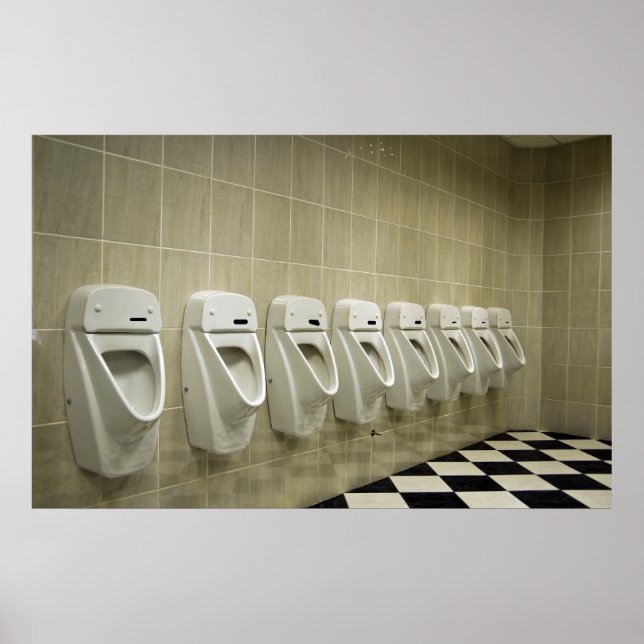 insida i vilorummet med urinrad poster (Framsidan)