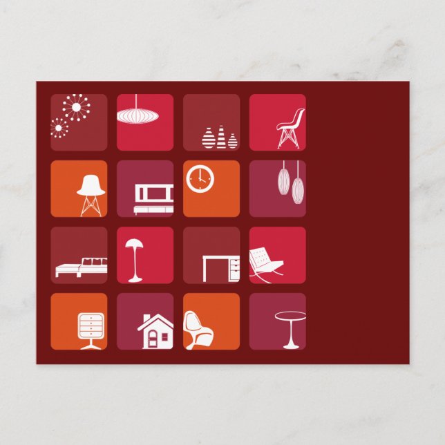 Insida-ikonuppsättning Vykort (Framsida)