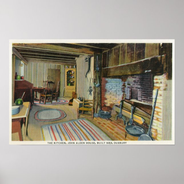 Insida Köks View of the John Alden House Poster (Framsidan)