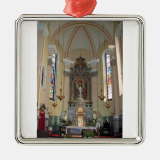 insida kyrkan av Brezje, Slovenien Julgransprydnad Metall