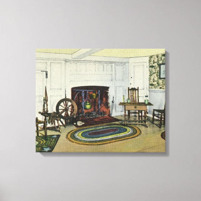 Insida Live Room View of the John Alden Canvastryck (Framsida)