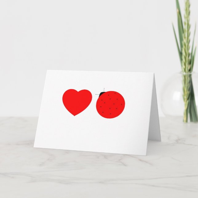 insida: lyckliga valentin dag lovebug! helgkort (Framsida)