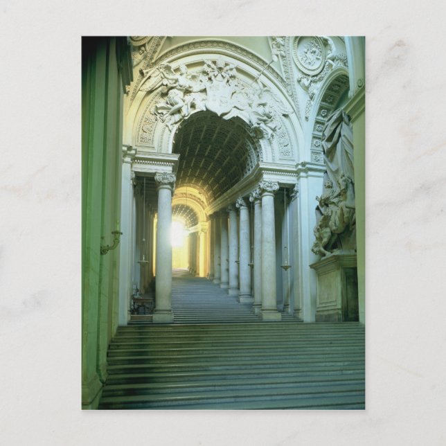 Insida med tanke på trappan vykort (Framsida)