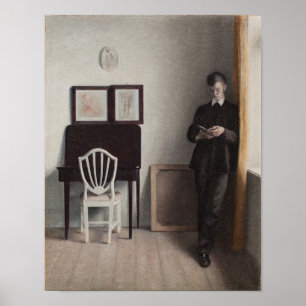 Insida med Young Man Reading Poster