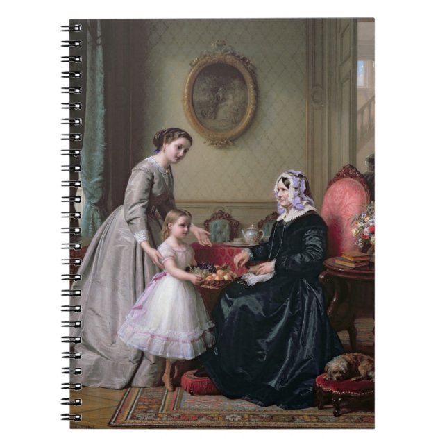 Insida på "kastanj Wimbledon, farmor Anteckningsbok Med Spiral (Framsidan)