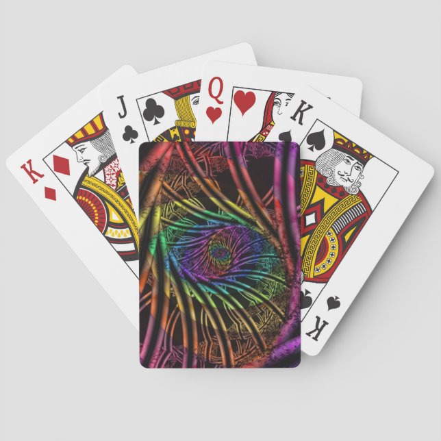 Insida | Regnbåge Fractal Art Casinokort (Baksidan)