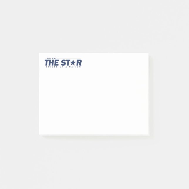 Insida som stjärnan Postar-it®, noterar 4 x 3 Post-it Block (Framsida)