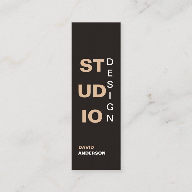 Insida Studio-design med minimal Elegant Logotyp Mini Visitkort (Framsida)