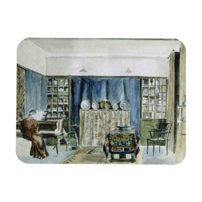 Insida till Kelmscott Manor (w/c på papper) Magnet (Horisontell)