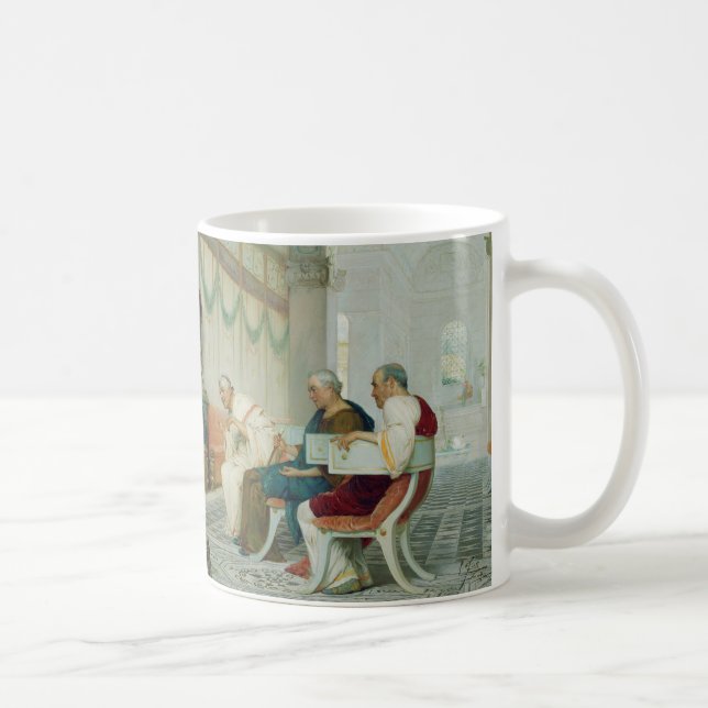 Insida vid romerska Byggnaden med Figurer Kaffemugg (Höger)