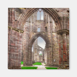 Insida View of Ancient TAT Abbey Wales, UK Magnet