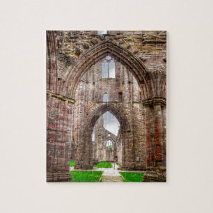 Insida View of Ancient TAT Abbey Wales, UK Pussel