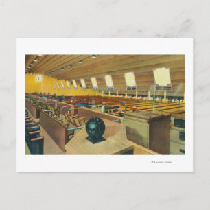 Insida View of Sunset Bowling Center 2 Vykort