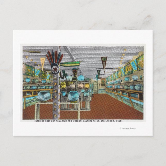 Insida Vy över djuphavsvattenområden Vykort (Framsida)