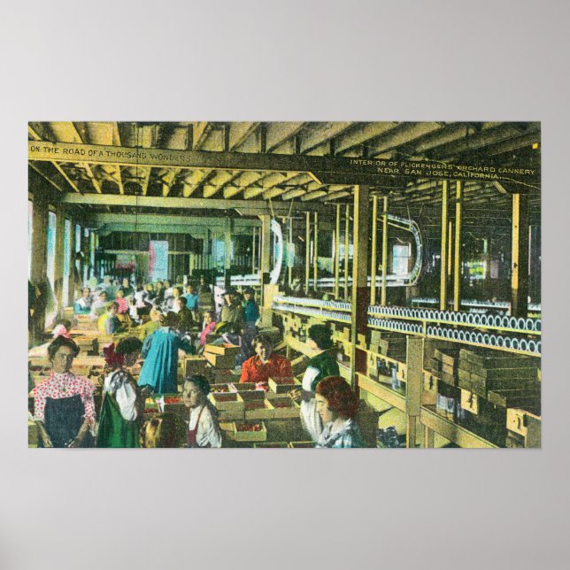Insida-vy över Flickenger's Orchard Cannery Poster (Framsidan)
