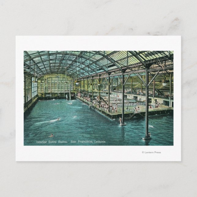 Insida Vy över intilliggande sutro-bad Vykort (Framsida)