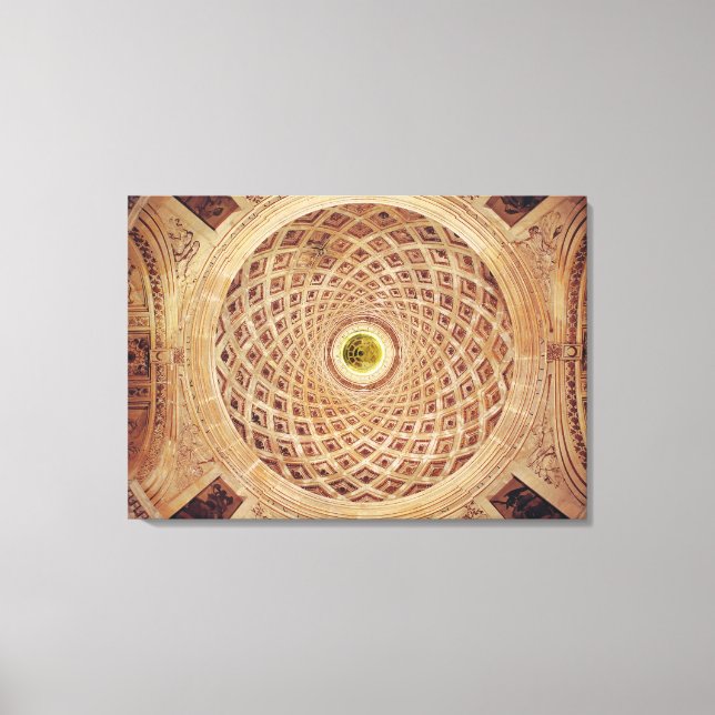 Insida vy över kupola i kapellet canvastryck (Framsida)