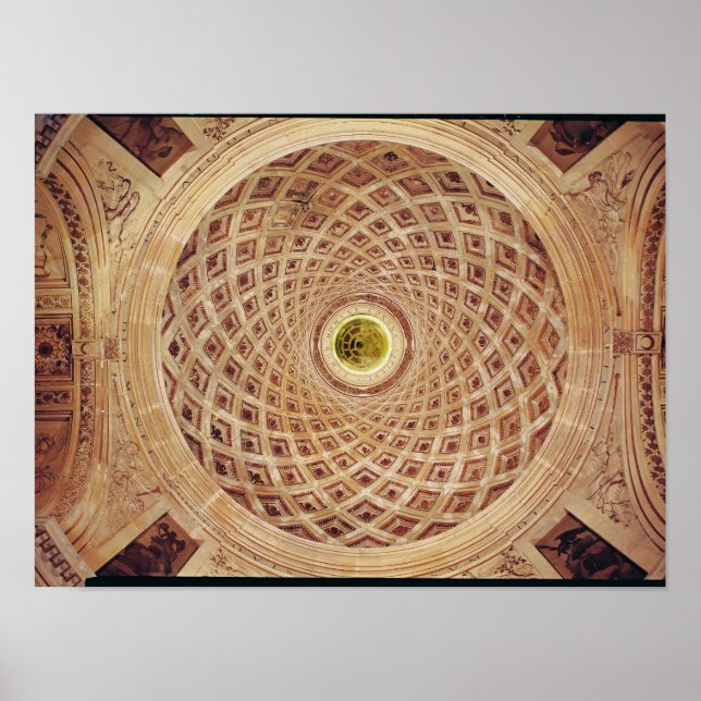 Insida vy över kupola i kapellet poster (Framsidan)