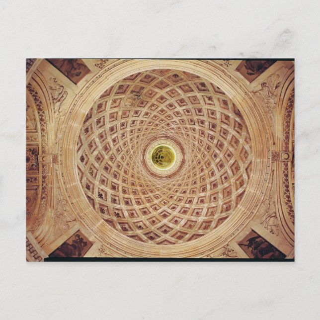 Insida vy över kupola i kapellet vykort (Framsida)