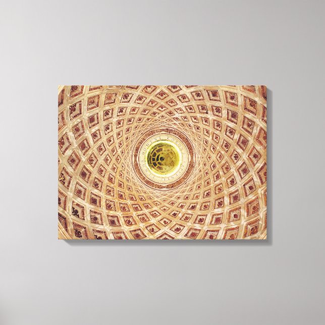 Insida vy över kupolen i kapellet canvastryck (Framsida)