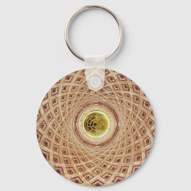 Insida vy över kupolen i kapellet nyckelring (Framsida)