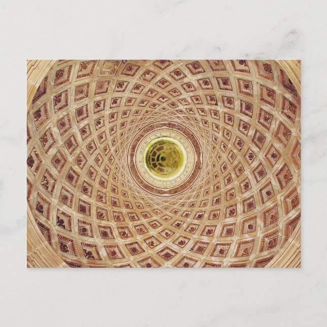 Insida vy över kupolen i kapellet vykort (Framsida)